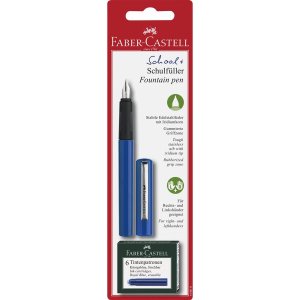 Stilou scolar Faber-Castell cu 6 cartuse
